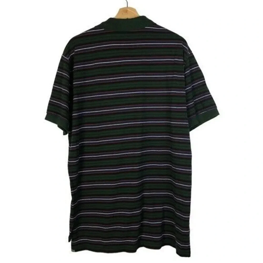 Polo Ralph Lauren Hunter Green Stripe Short Sleeve Polo L